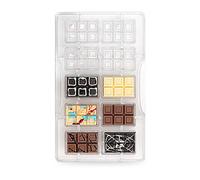 Decora 0050140 Molde para Chocolate Tableta Mini 42 X 28 X 9 H MM 200X120X22MM, El plastico, Transparente