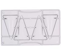 Decora 0050151 Molde para Chocolate Cono Grande 4 CAV Ø50X80H MM 200X120X22 MM, El plastico, Transparente