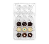 Decora 0050152 Molde para Chocolate HEMISFERIO con Agujero 18 CAV Ø 25X12,5H MM, El plastico