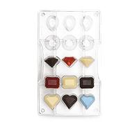 Decora 0050154 Molde para Chocolate Gemas 15 CAV 200 X 120 X 22 H MM, El plastico