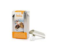 DECORA, 0060212 Molde para Cannoli Sicilianos Ø 2 x 12 cm, de Acero Resistente y Anti-Desgaste, Diseño Profesional, 6 Piezas