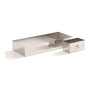 DECORA 0063763 RECTÁNGULO DE ACERO INOX 26X11X45H CM