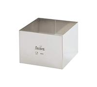 DECORA 0063785 Cuadrado DE Acero INOX 15 X 15 X H 6 CM