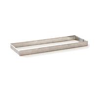 Decora 0064062 RECTÁNGULO DE REPOSTERÍA Perforado DE Acero INOX 8 X 1 9X3,5H CM, Inoxidable, Gris