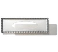 DECORA 0070026 0070026-Molde para Tarta Antiadherente Rectangular con Fondo móvil, 35 x 11 x 2,5 cm, Acero aleado, Gris
