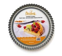 DECORA, 0070031 Molde Inteligente para Tarta, de Acero Antiadherente, Redondo Ø 28 X 3 cm, Facilita el Relleno de la Tarta, Diseño Profesional