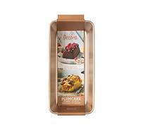 Decora, 0070107 Molde Gold Line Plumcake 29,5 X 14,8 X 6,5 cm, Ideal para Preparar Deliciosos Plumcakes, de Resistente Metal Antiadherente