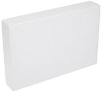 DECORA, 0173926 Rectángulo de Poliestireno Embalado Individualmente, Ideal como Falso para Hacer Tartas de Capas, Bordes Rectos, 20 x 30 x 5 cm