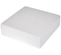 DECORA 0174056 Cuadrado DE POLIESTIRENO 25X25X7,5H CM, Polistirolo, Hueso, 25 x 25 x 7.5 cm