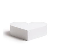 Decora, 0174061 Disco de Corazón de Poliestireno Embolsado Individualmente, Ideal como Muñeco para Hacer Tartas de Pisos, Bordes Rectos, 20 X H 7,5 CM.