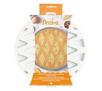 Decora 0215802 Rejilla Cortapastas para Pastiera, Hecha de Plástico, Ideal para Crear la Decoración de la Pastiera, Diámetro Ø 30 cm. Diseño patentado.