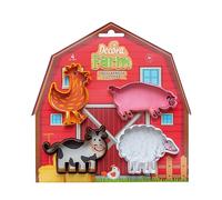 DECORA 0255040 Set 4 CORTADORES Animales DE Granja EN PLASTICO