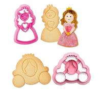 Decora 0255052 Kit 2 CORTADORES DE PLÁSTICO Princess, Rosa