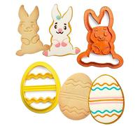 Decora 0255060 Kit 2 CORTADORES DE PLÁSTICO Conejo Y Huevo Decorado, Surtido