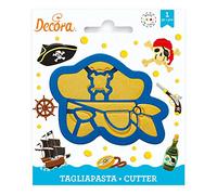 DECORA, 0255099 Kit de Cortadores de Máscara de Pirata, El Kit Ideal para Crear Decoraciones en Pasta de Azúcar o Goma, Hecho en Italia, Diseño Patentado.