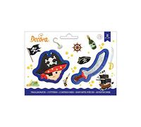 Decora 0255207 Kit 2 CORTADORES DE PLÁSTICO Pirata Y Sable, Variados
