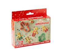 Decora, 0255231 - Set decorativo de Navidad, 2 moldes grandes y pequeños + 4 plantillas decorativas, ideal para crear galletas decoradas tridimensionales, fabricado en Italia, paquete de 6 unidades.