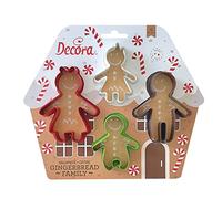 DECORA 0255245 SET 4 CORTADORES GINGERBREAD FAMILY