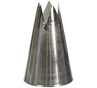 DECORA, 0263483 Cornetto Estrellado Zeppola di San Giuseppe, Cornetto de Acero sin Soldaduras, Para Usar sin Adaptador, Empaquetado Individualmente en Blíster.