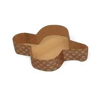 Decora Moldes para colomba 0320173 - 5 unidades 750 g, papel de pura celulosa marrón