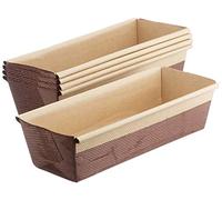 DECORA 0320181 Moldes para Plumcake, Muy Prácticos para Hornear, Presentar y Regalar Plumcakes, Resistente hasta 200°C, Paquete de 5