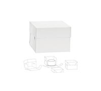 Decora, 0339473 Caja para Tarta, Ideal para Transportar y Conservar Tartas Decoradas, Envueltas Individualmente, 36,5 X 36,5 X H 15 CM