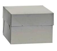 Decora, 0339476 Caja para Tarta, Ideal para Transportar y Conservar Tartas Decoradas, Envueltas Individualmente, 26,5 X 26,5 X H 25 CM