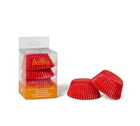 DECORA, 0339635 Moldes para Muffins Rojo, Moldes Muy Prácticos para Hornear, Presentar y Regalar Muffins, Resistentes hasta 220°C, En un Práctico Blister
