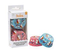 Decora 0339855 Paquete 36 Cups DE Papel Magic Unicorn Azul Y Rosa 50 X 32 MM, Surtidos, ø 50 x h 32 mm