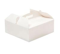 Decora, 0340200 Caja para Tarta con Asa, Ideal para Conservar y Transportar Postres, Hecha de Cartulina, Envasada Individualmente, 23 x 23 x 10 cm