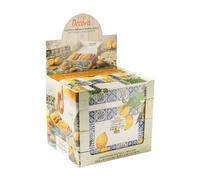 Decora 0346030 Expositor de mostrador con cajas de cartón para alimentos con 4 diseños surtidos, línea Amalfi, Made in Italy, diseño original. Box de 24 piezas.