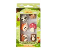 Decora 0500415 Paquete de 6 decoraciones de azúcar Animales del bosque