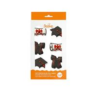 Decora 0500421 Paquete de 6 decoraciones de azúcar Graduación