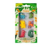 Decora 0500428 Paquete de 6 decoraciones de azúcar jurásico