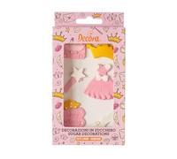 Decora 0500444 - Pack de 6 decoraciones Princess de azúcar