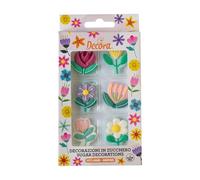 Decora 0500453 - Pack de 6 decoraciones de primavera de azúcar