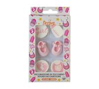 Decora 0500455 - Pack de 6 decoraciones It'S A Girl de azúcar