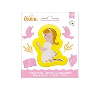 DECORA COUPOIR Communion Petit FILLE 0803038 Cortador COMUNION Chica 8,5 X 6 X 2 H CM, Amarillo, 8,5 x 6 x 2 cm