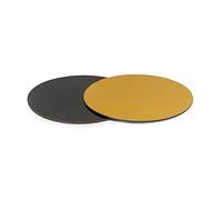 DECORA Dorado/Negro Plato para Tartas Ø 32 CM, Carta