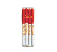 Decora 1255019 Paquete de 8 marcadores rojos
