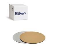 Decora, 5933012 Paquete de 100 platos para tarta de Ø 18 x 1 H mm, color dorado y plateado, de cartón, revestidos con película impermeable, ideal para presentar y servir dulces