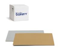 Decora, 5933022 - Juego de 100 platos de pastel de 35 x 25 x 1 mm de altura, color dorado y plateado, de cartón, revestidos con película impermeable, ideal para presentar y servir dulces