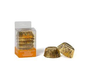 DECORA 60 Tazas Doradas de 50 x 32 mm, Cartón, 30 x 5 x 3.2 cm