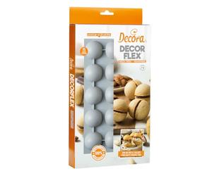 Decora 9260431 Molde de silicona flexible de alta calidad de 15 cavidades, media bola de Ø 40 x 20 mm de altura, ideal para hacer golosinas o preparaciones saladas tanto de horno como de nevera