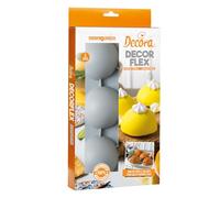 Decora 9260435 - Molde de silicona flexible de alta calidad de 5 cavidades, media bola de 80 x 40 mm de diámetro, ideal para hacer golosinas o preparaciones saladas tanto de horno como de nevera