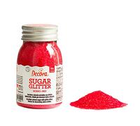 Decora 9262105 Paquete de 100 g Azúcar Glitter Rojo