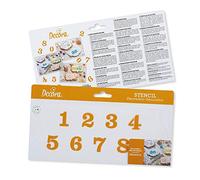 Decora 9270910 Stencil Números del 0 al 9, 10 x 25 cm, Plástico