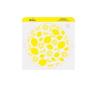 Decora 9270952 Plantilla decorativa Limones, diámetro 25 cm, de plástico para alimentos; para realizar dibujos en tartas, dulces y galletas. Fabricada en Italia