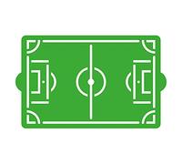 Decora 9270972 Plantilla decorativa de campo de fútbol, 30 x 20 cm, de plástico para alimentos, perfecta para hacer hermosos diseños en pasteles, golosinas y galletas. Fabricado en Italia.