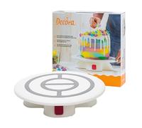 DECORA, 9271050 Plato Giratorio de plástico, Soporte Giratorio Profesional de plástico, Fácil de Limpiar, Base Antideslizante, con botón de Bloqueo, Diámetro de 32 centímetros